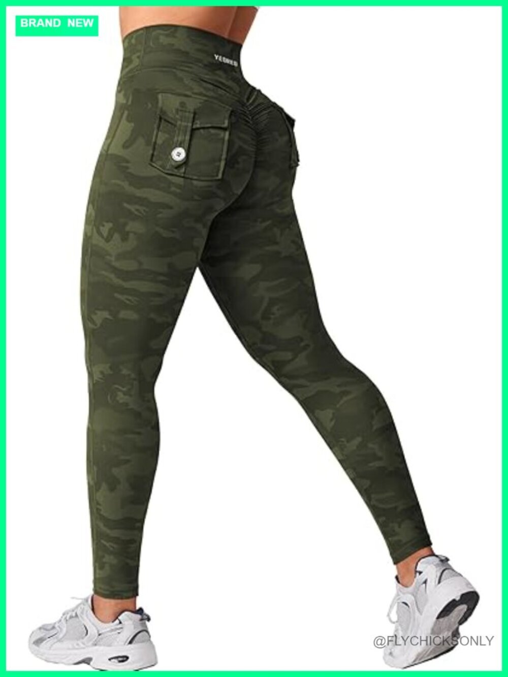 Scrunch Butt Lifting Leggings with Pockets V Cross High Waist Workout Yoga Pants